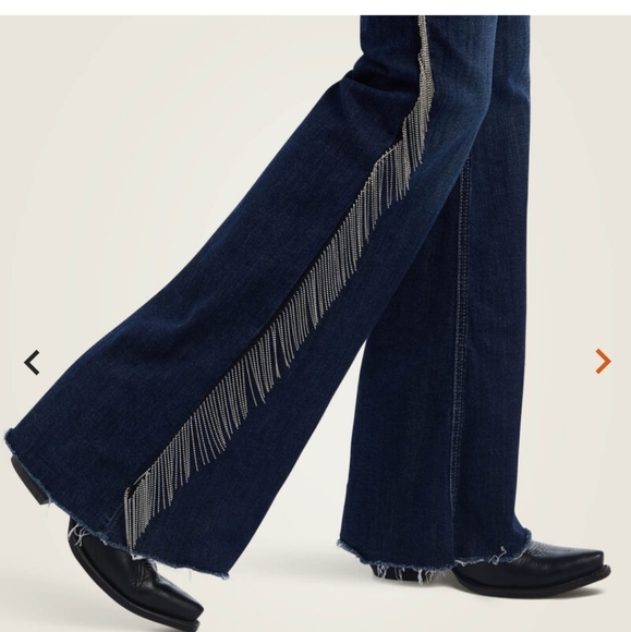 Ariat Jeans High Rise Fringe Flare - Picture 2 of 6